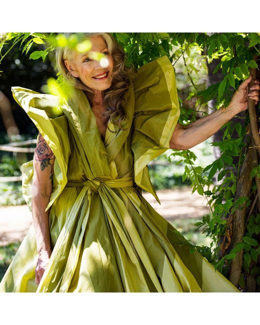 Miro Misljen Green Ballon Dress