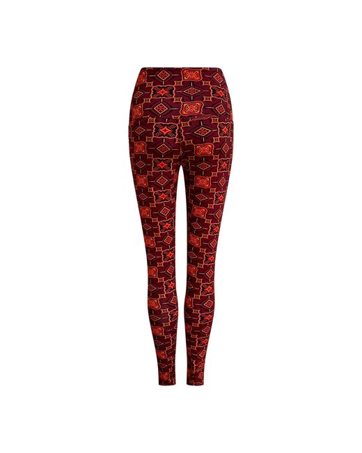 Why Mary Red Casablanca Mosaic Printed Leggings