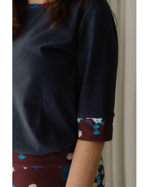 Sophie Cameron Davies Blue Cotton T-Shirt