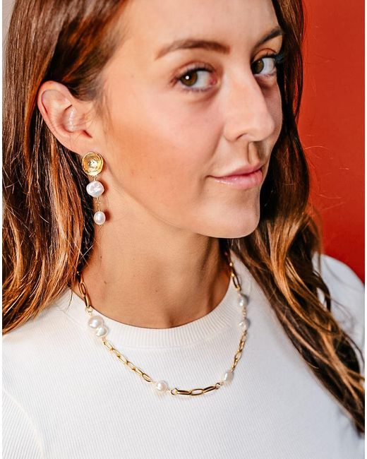Loni Paul Jewelry Metallic Keshi Pearl Earring