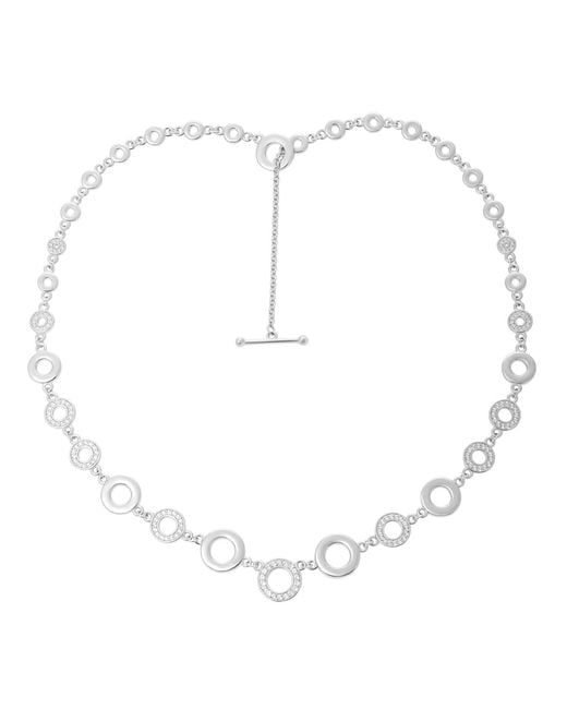 Lucy Quartermaine Metallic Solid Sterling Art Deco Halo Necklace