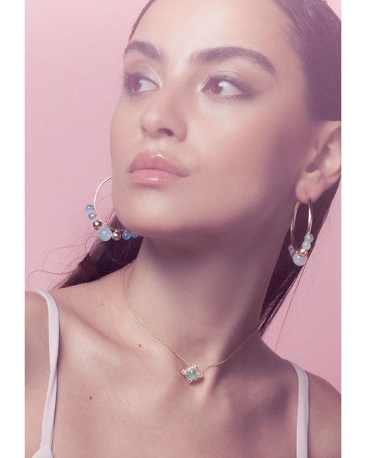 Lavani Jewels Multicolor Elara Aquamarine Earrings