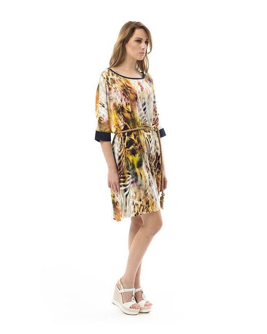 Conquista Metallic Animal Print Loose Style Dress