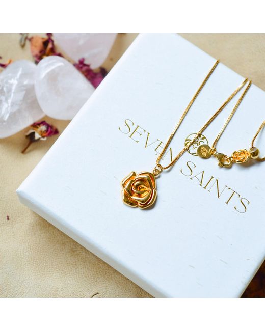 Seven Saints Metallic Mystic Rose Adjustable Necklace, As Seen On Olivia Culpo