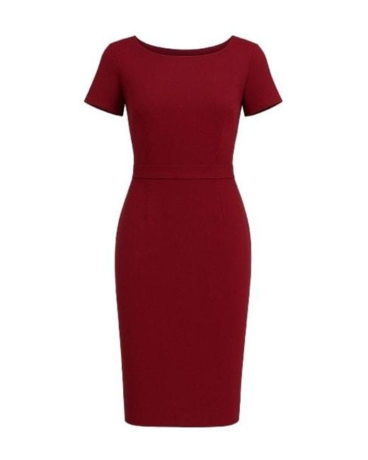 Conquista Burgundy Fitted Cap Sleeve Dress in Red | Lyst Conquista Burgundy Fitted Cap Sleeve Dress in Red | Lyst