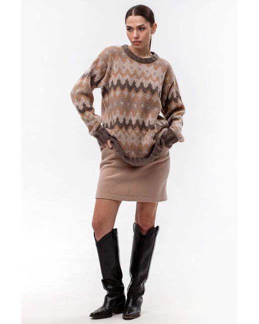 Maison Bogomil Brown Soft Mini Skirt