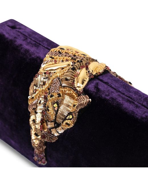 Simitri Purple Royal Raaka Clutch