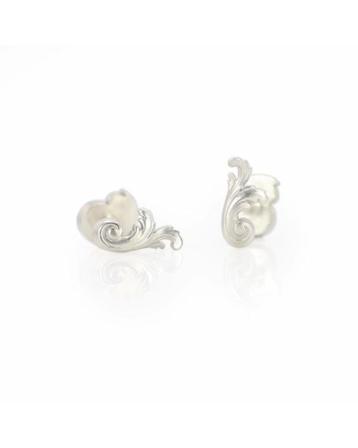 Gabriella Alicia White Acanthus Cufflinks for men