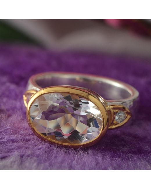 Emma Chapman Jewels Metallic Bathsheba Crystal Aquamarine Ring