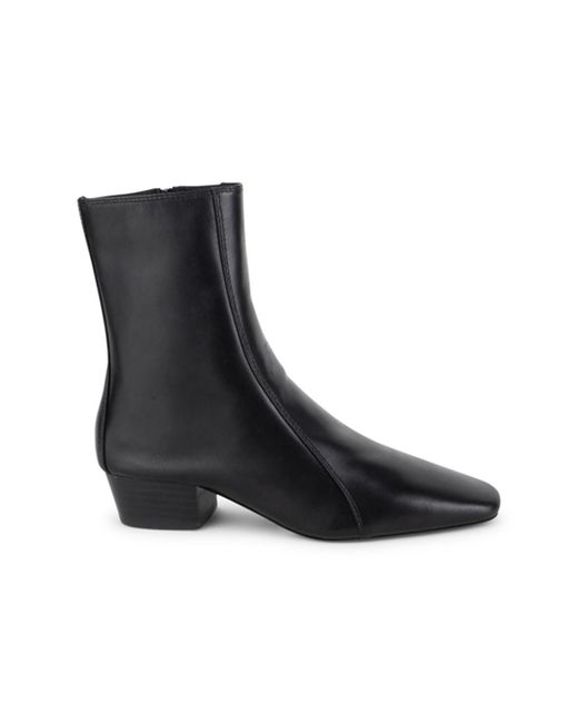 INTENTIONALLY ______ Black Combo Stretch Leather Ankle Boot