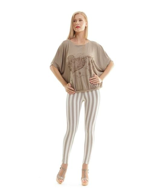 Conquista Natural Printed Micromodal Top