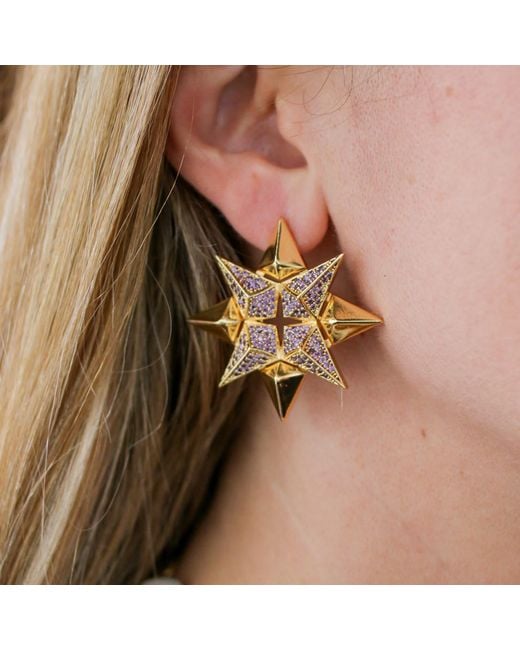 Kybele Studio Metallic Starburst Earrings