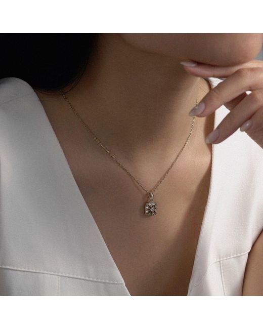 Diamonbliss Metallic Marilyn Monroe Vintage Square Pendant Necklace