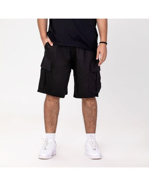Smart and Joy Black Cargo Style Shorts for men