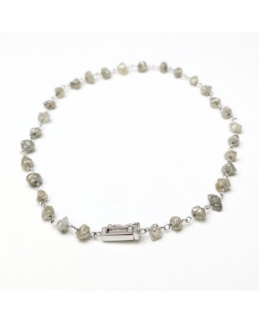 Rahul's Jewels Metallic 7.25" Genuine Diamond Rough Bracelet