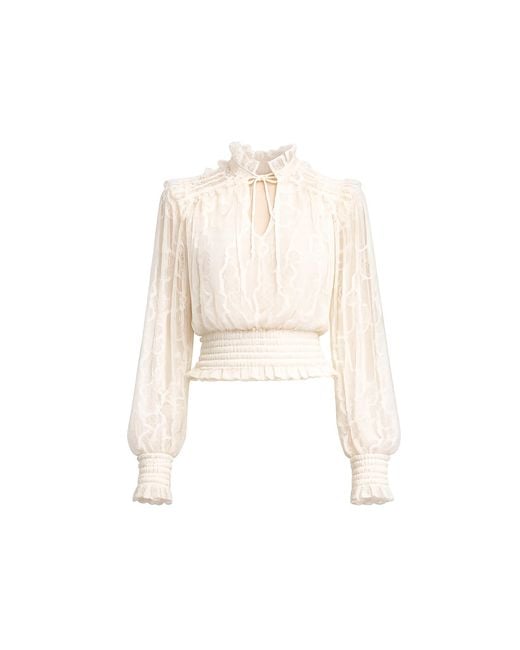 Tantra Spain Sl Natural Neutrals Lace Top With Elasticated Cuffs And Waistband, V-Neck, And Straps
