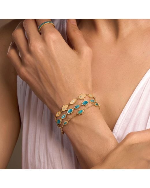 Karma and Luck Metallic Abundant Clarity Multi-Symbol Bracelet