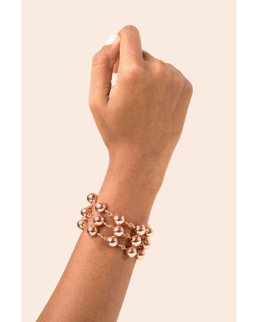 Rejected Hearts Club Orange Hematite Socialite Beaded Bracelet With Magnetic Clasp