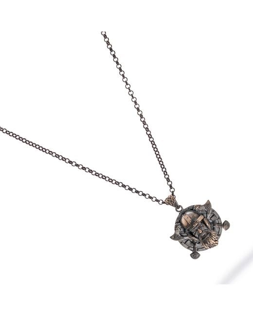 Ebru Jewelry Metallic Storm Breaker Viking Sterling Necklace for men