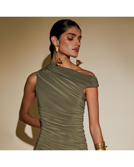 Celestine & Mae Green Dahlia Maxi Dress