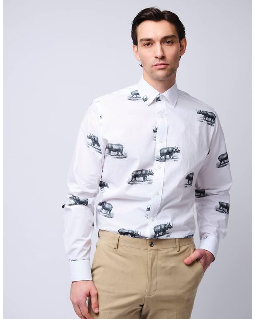Gresham Blake White Rhino Shirt for men