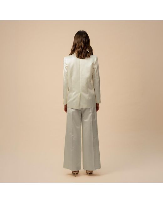 Anse Victorin Natural Claire Silk Cotton Blazer