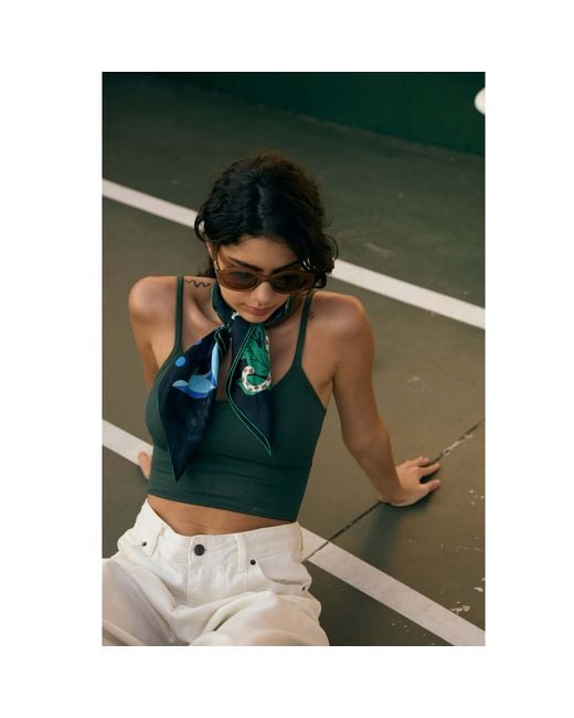 Jessie Zhao New York Blue Double Sided Silk Scarf Of Night Banquet