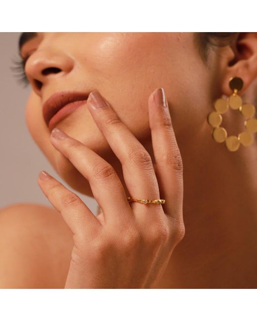 GEM BAZAAR Yellow Hoop Hoop Ring