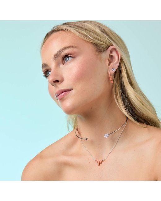Dolcetto Designs Metallic Cometa Enamel Star Choker