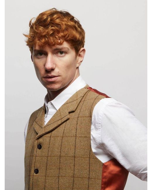 Guards London Green Sherwood Tweed Wool Waistcoat for men
