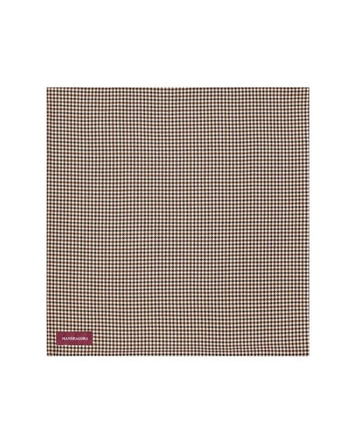 Mandragora Brown Houndstooth Scarf Retto