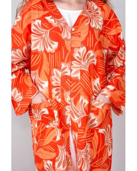 Inara Red Molokai Sunset Cotton Kimono