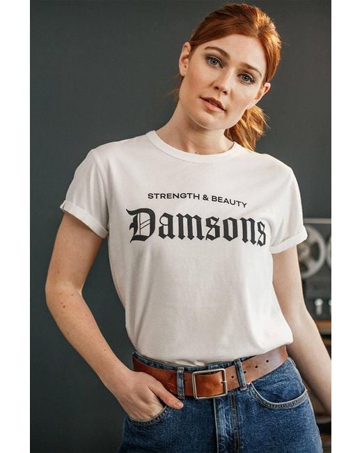 &SONS Trading Co White Damsons Herald T-Shirt
