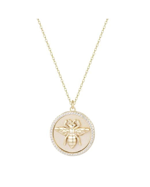 KAMARIA Metallic Queen Bee Medallion Necklace