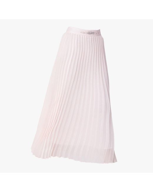Smart and Joy Pink Organza Pleats Midi Skirt