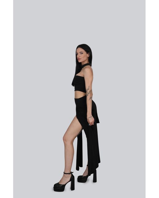 Yogi8Apparel Black Soft Armour Split Skirt