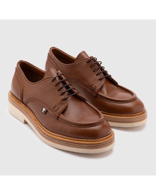 Ilvi Brown Clemente Saddle Floater Leather Oxford for men