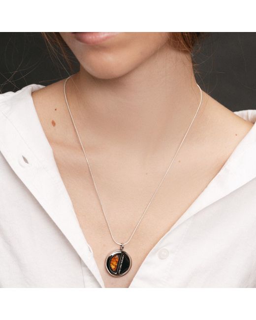 My Little Nature Multicolor Necklace With Natural Amber – Handcrafted Jewelry With Genuine Gemstone, November Birthstone Gift