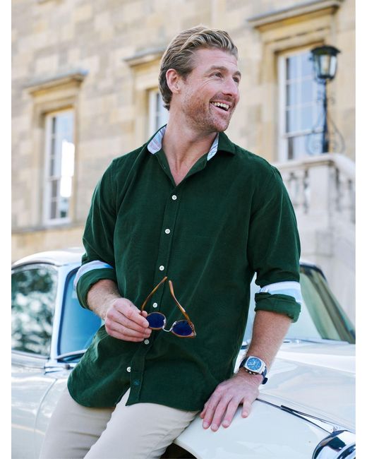 Koy Clothing Green Pine Cord Shirt for men