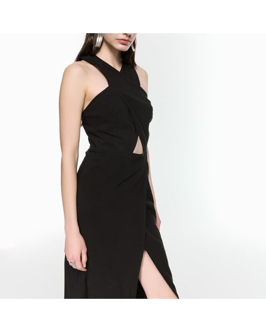 Mirimalist Black Revolve Midi Dress