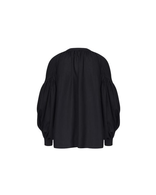 NAZLI CEREN Black Eve Cotton Shirt