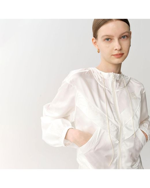 Silkinc White Super-Light Silk Jacket