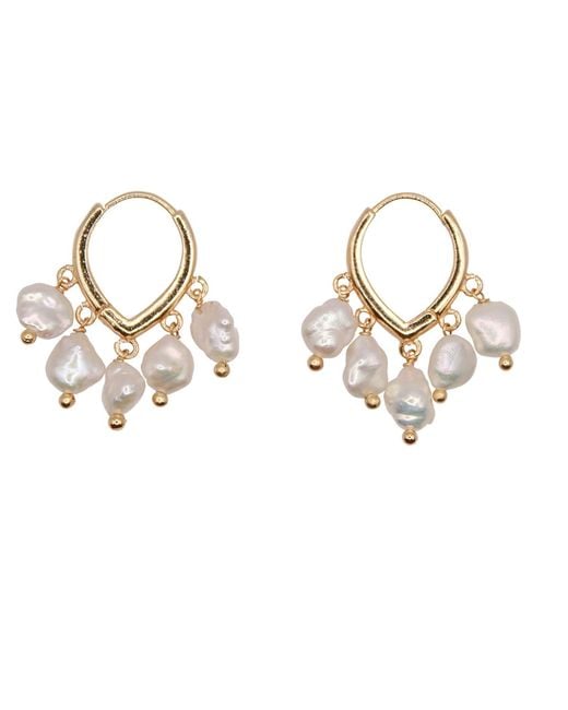 Marcia Moran Metallic Kaylin Pearl Earrings