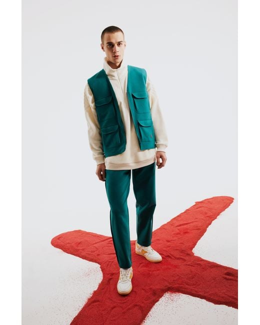 Pcfg Green Woven Track Vest for men