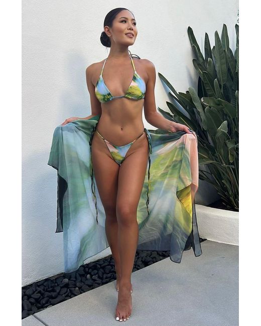 Animal Blue Watercolor Bikini Bottom