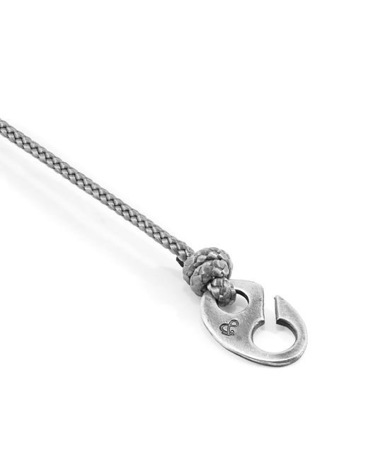 Anchor and Crew Metallic Classic Windsor & Rope Bracelet for men