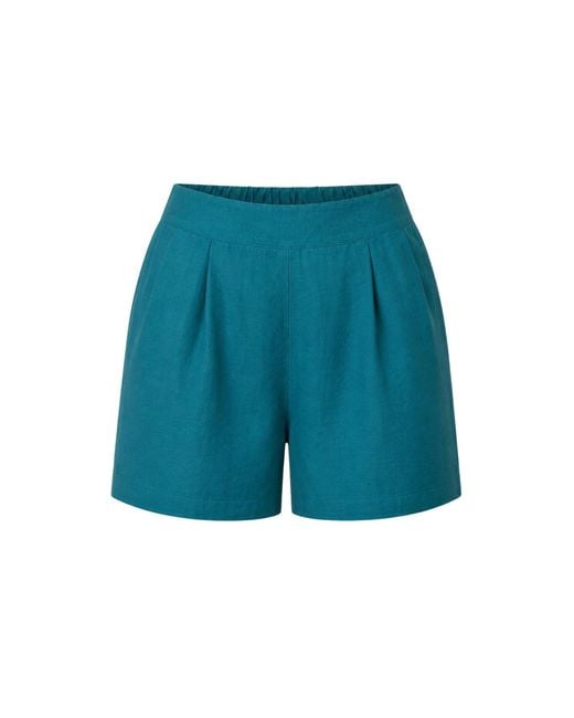 Oh!Zuza Blue Echo Viscose Shorts Pockets