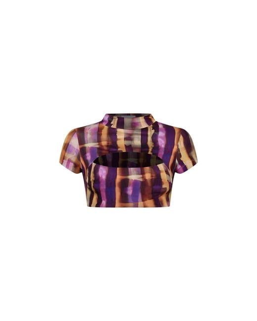 Khéla the Label Red Groove Dealer Printed Crop Top