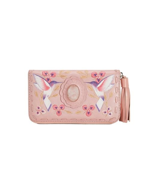 Jodi Lee Pink Monterey Hummingbird Wallet Blush