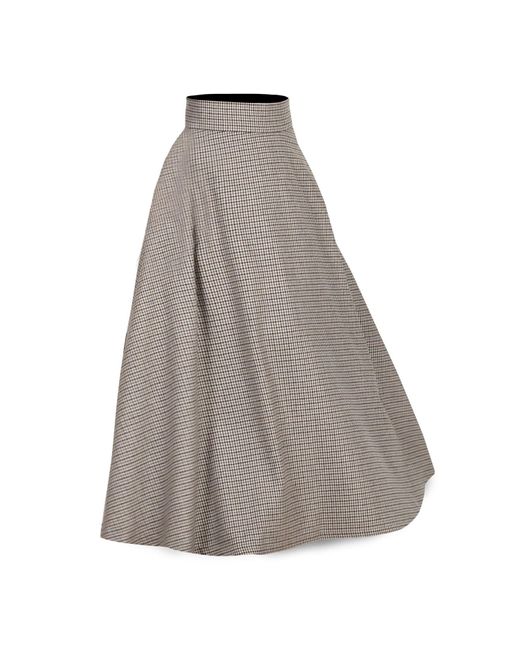 Nikka Place Gray Wool A-Line Skirt With High Waist And Pockets